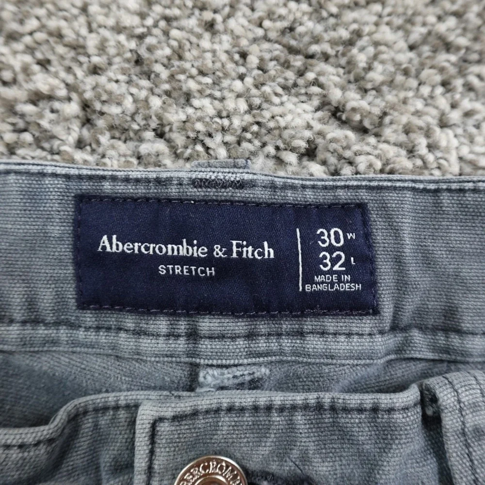 VTG Abercrombie Fitch Jeans Mens 30X32 Blue Gray Carpenter Pants Grunge 90Ss Y2K